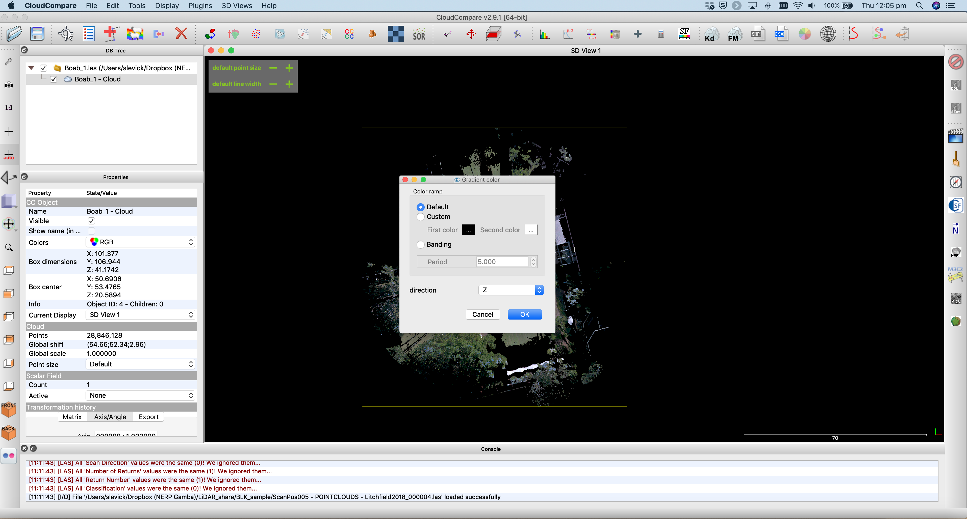 Figure 12. CloudCompare